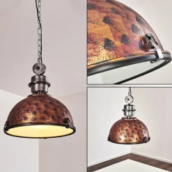 Lampes Industrielles-hofstein Suspension Ilvy Brun, 1 lumière