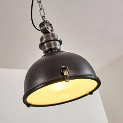 Lampes Industrielles-hofstein Suspension Ilvy LED Noir, 1 lumière