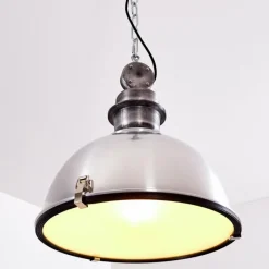 Lampes Industrielles-hofstein Suspension Ilvy Nickel mat, 1 lumière