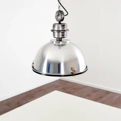 Lampes Industrielles-hofstein Suspension Ilvy Nickel mat, 1 lumière