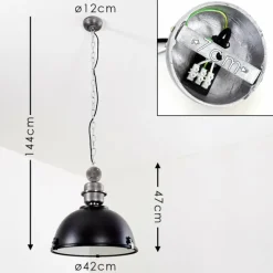 Lampes Industrielles-hofstein Suspension Ilvy Noir, 1 lumière