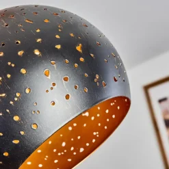 Lampes Vintages & Rétros-hofstein Suspension Imana Bois clair, Noir, 5 lumières