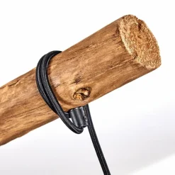 Lampes Vintages & Rétros-hofstein Suspension Imana Bois clair, Noir, 5 lumières