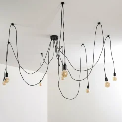 hofstein Suspension Imini Noir, 8 lumières