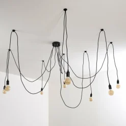 hofstein Suspension Imini Noir, 8 lumières