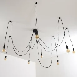 hofstein Suspension Imini Noir, 8 lumières