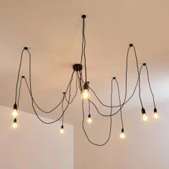 hofstein Suspension Imini Noir, 8 lumières