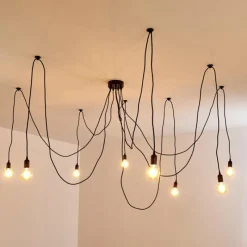 hofstein Suspension Imini Noir, 8 lumières