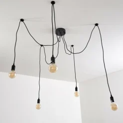 hofstein Suspension Imini Noir, 5 lumières