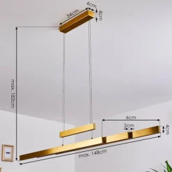 hofstein Suspension Inicio LED Laiton, 3 lumières