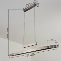 hofstein Suspension Inicio LED Nickel mat, 5 lumières