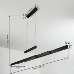 hofstein Suspension Inicio LED Noir, 3 lumières
