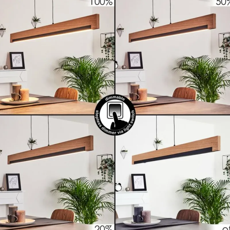 hofstein Suspension Inzino LED Noir, 1 lumière