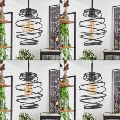 Lampes Vintages & Rétros-hofstein Suspension Iserables Noir, 1 lumière