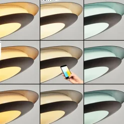 hofstein Suspension Ittingen LED Noir, 1 lumière, Changeur de couleurs