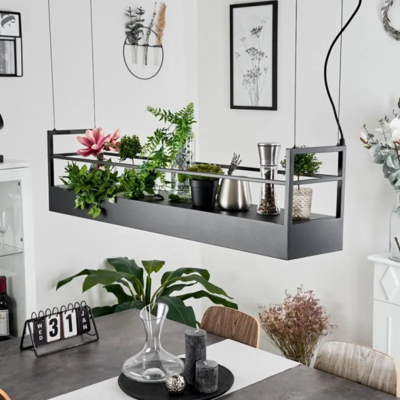 hofstein Suspension Jabilla Noir, 6 lumières