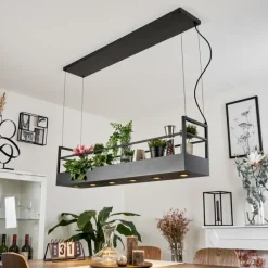 hofstein Suspension Jabilla Noir, 6 lumières