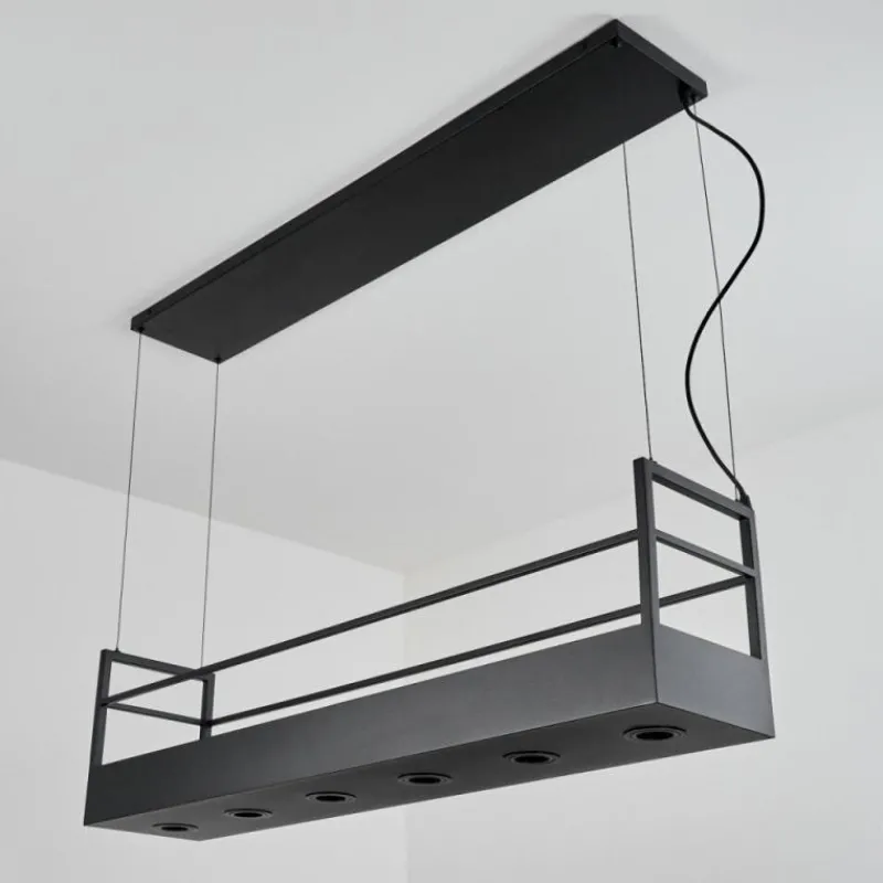 hofstein Suspension Jabilla Noir, 6 lumières