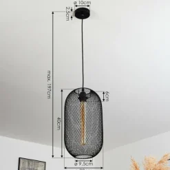 Lampes Vintages & Rétros-hofstein Suspension Jacinta Noir, 1 lumière
