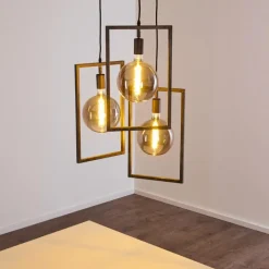 Lampes Vintages & Rétros-hofstein Suspension Janskloster Acier brossé, 3 lumières