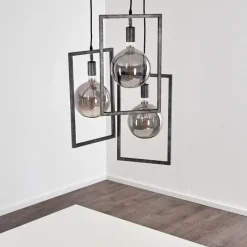 Lampes Vintages & Rétros-hofstein Suspension Janskloster Acier brossé, 3 lumières
