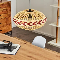 Style Boho-Chic-hofstein Suspension Jaurama Noir, 1 lumière