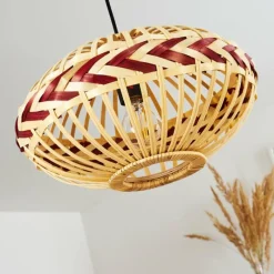 Style Boho-Chic-hofstein Suspension Jaurama Noir, 1 lumière