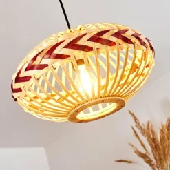 Style Boho-Chic-hofstein Suspension Jaurama Noir, 1 lumière