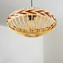 Style Boho-Chic-hofstein Suspension Jaurama Noir, 1 lumière