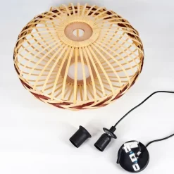 Style Boho-Chic-hofstein Suspension Jaurama Noir, 1 lumière