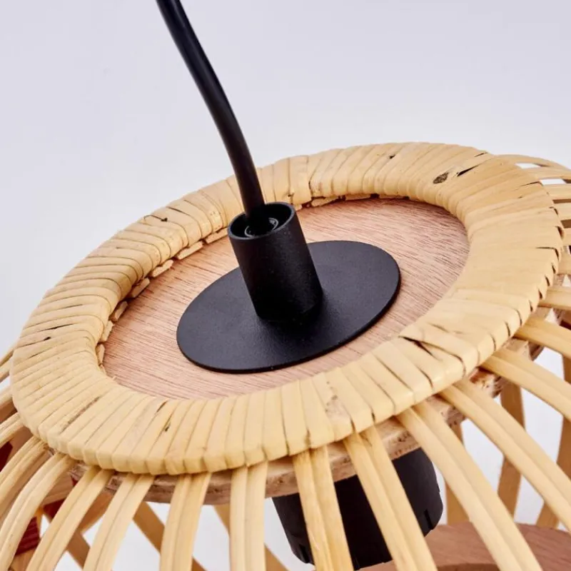 Style Boho-Chic-hofstein Suspension Jaurama Noir, 3 lumières