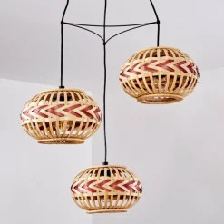 Style Boho-Chic-hofstein Suspension Jaurama Noir, 3 lumières
