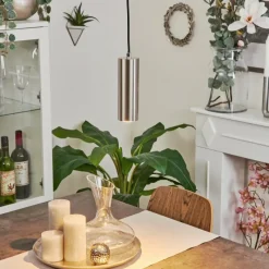 hofstein Suspension Javel Chrome, Nickel mat, 1 lumière* Suspensions