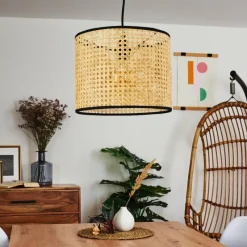 Style Boho-Chic-hofstein Suspension Jonas Noir, 1 lumière
