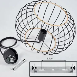 Lampes Industrielles-hofstein Suspension Journy Noir, 1 lumière