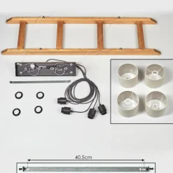 Lampes En Tissu-hofstein Suspension Jubileo Écru, 4 lumières