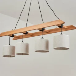 Lampes En Tissu-hofstein Suspension Jubileo Écru, 4 lumières
