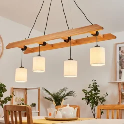 Lampes En Tissu-hofstein Suspension Jubileo Écru, 4 lumières