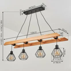 Style Boho-Chic-hofstein Suspension Jubileo Écru, 4 lumières