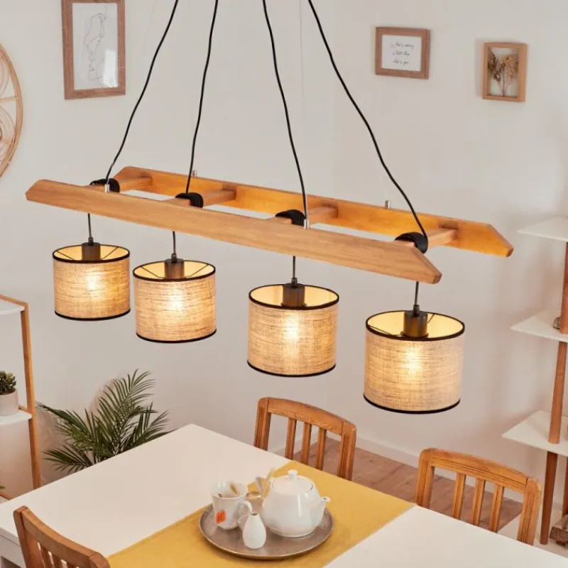 Lampes En Tissu-hofstein Suspension Jubileo Écru, 4 lumières