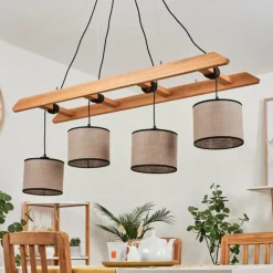 Lampes En Tissu-hofstein Suspension Jubileo Écru, 4 lumières