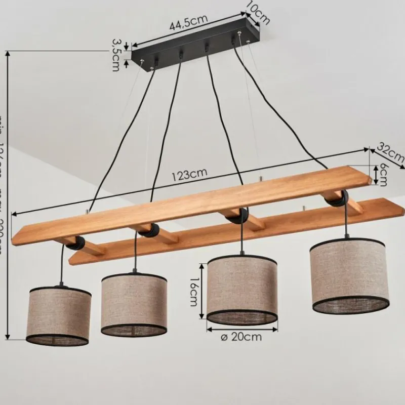 Lampes En Tissu-hofstein Suspension Jubileo Écru, 4 lumières