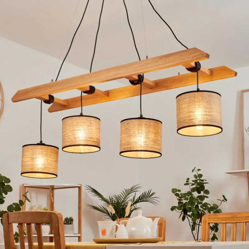 Lampes En Tissu-hofstein Suspension Jubileo Écru, 4 lumières