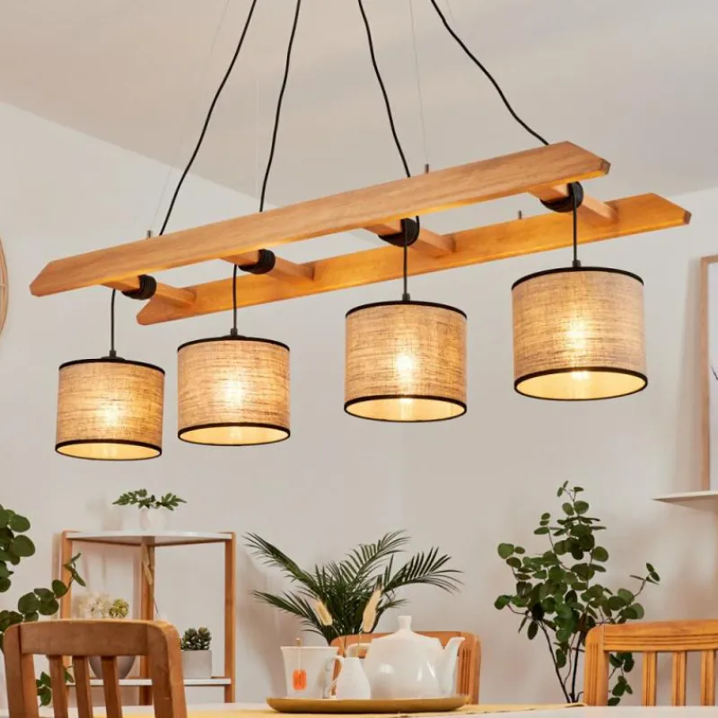 Lampes En Tissu-hofstein Suspension Jubileo Écru, 4 lumières