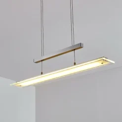 hofstein Suspension Junsele LED Nickel mat, 3 lumières
