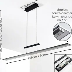 hofstein Suspension Junsele LED Noir, 1 lumière
