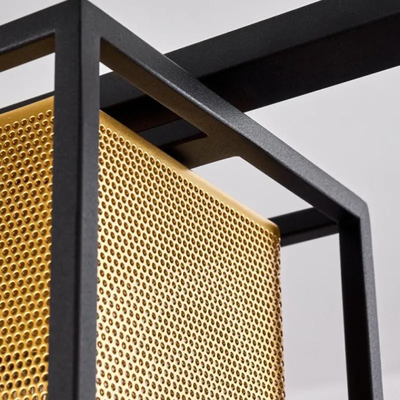 Lampes Dorées-hofstein Suspension Kabul Noir, 3 lumières