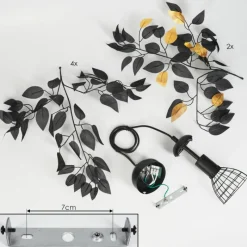 Lampes Dorées-hofstein Suspension Kallax Noir, 1 lumière