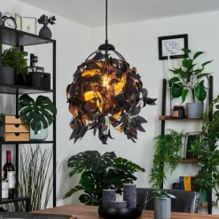 Lampes Dorées-hofstein Suspension Kallax Noir, 1 lumière