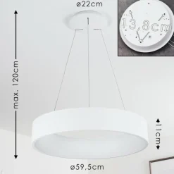 hofstein Suspension Kampala LED Blanc, 1 lumière* Éclairage Led